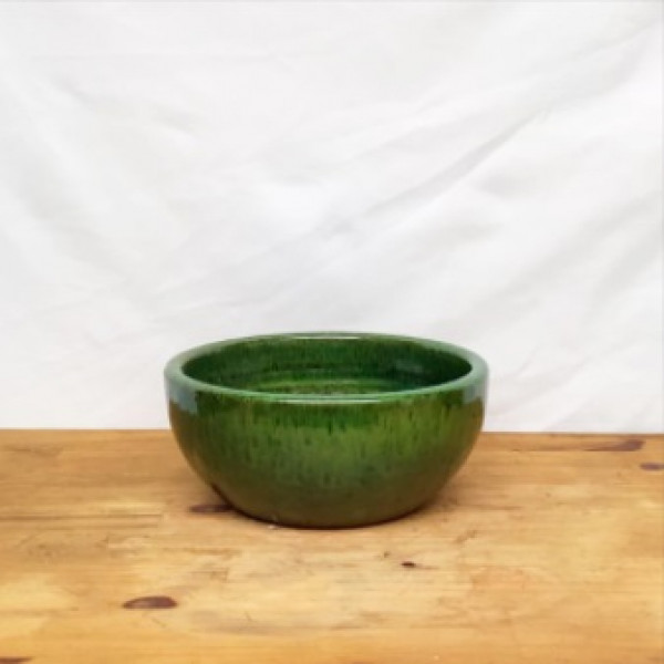 Vaso Cuia nº 1 esmaltado verde musgo (L20xA9xP20 cm)