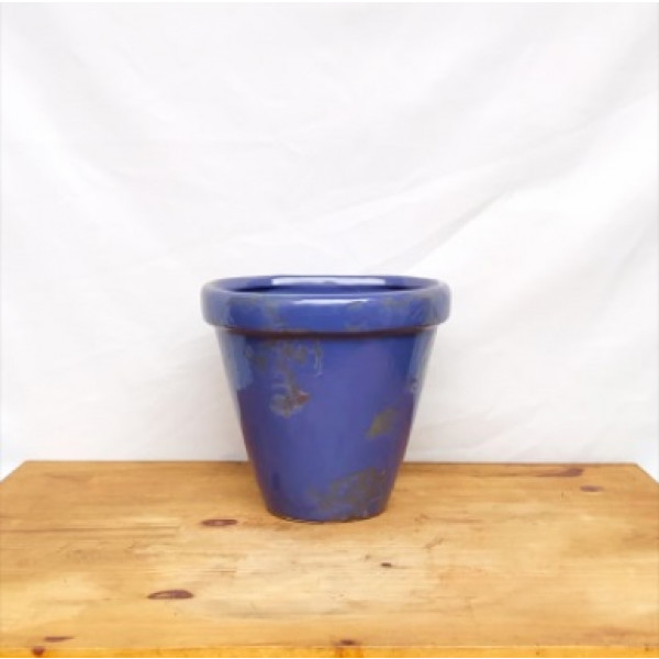 Vaso esmaltado parede M azul (L19xA17xP16,5 cm)
