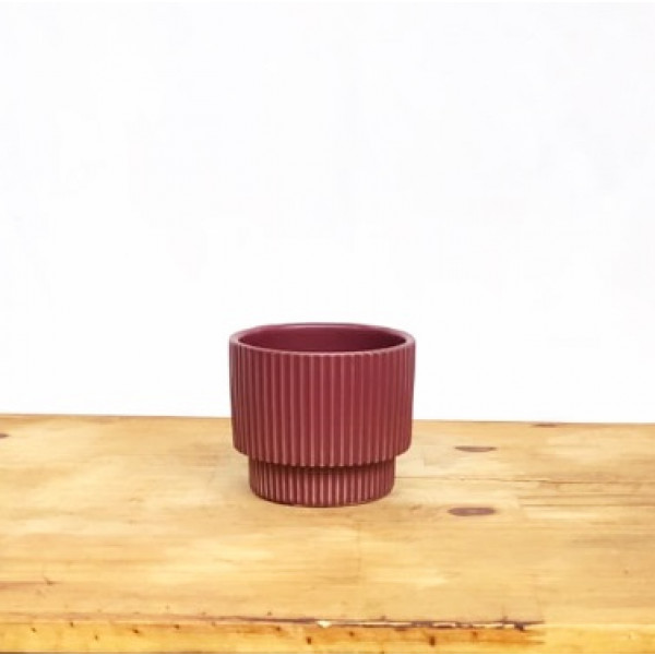Vaso ondulado vinho P (L10xA10xP10 cm)