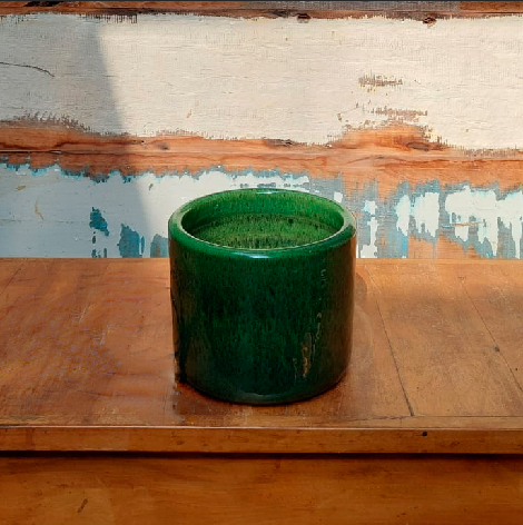 Vaso Mini cilindro nº 2 verde musgo (L17xA14xP17 cm)