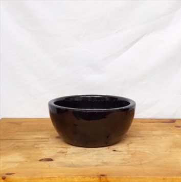 Vaso Cuia nº 1 esmaltado preto (L21xA9xP21 cm)