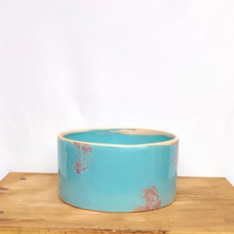 Vaso Tubo esmaltado GG tiffany (L26xA13xP26 cm)