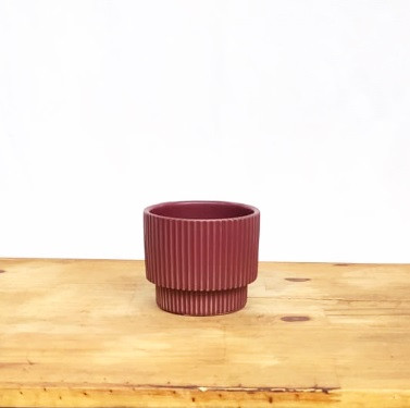 Vaso ondulado vinho P (L10xA10xP10 cm)