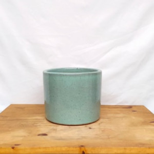 Vaso Mini cilindro nº 3 esmaltado verde jade (L20xA16xP20 cm)