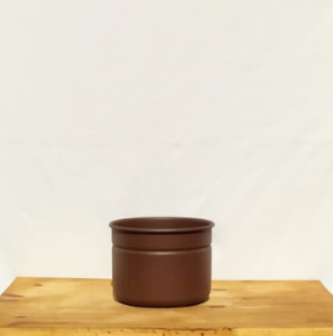Vaso Lata nº 2 com friso corten marrom (L17xA13xP17 cm)