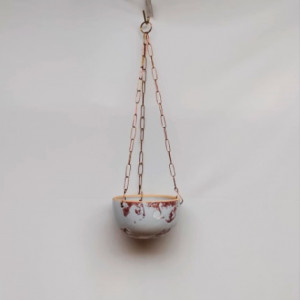 Vaso Bolinha pendente Branco (L16xA10xP8 cm)