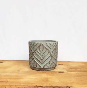 Vaso cimento folha larga P (L13xA13xP13 cm)