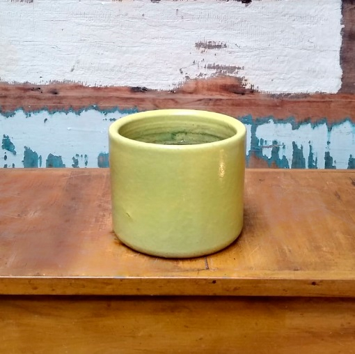 Vaso Mini cilindro nº 2 Esmaltado Amarelo (L18xA14xP18 cm)