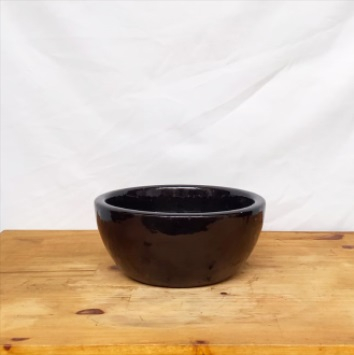Vaso Cuia nº 1 esmaltado preto (L21xA9xP21 cm)