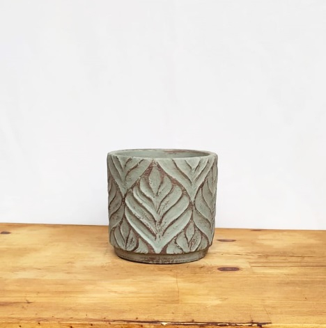 Vaso cimento folha larga P (L13xA13xP13 cm)