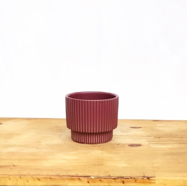 Vaso ondulado vinho P (L10xA10xP10 cm)