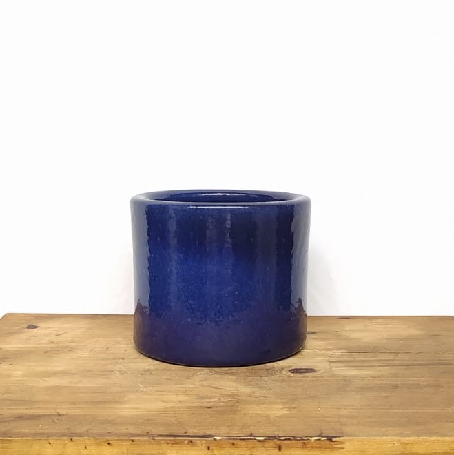 Vaso Mini cilindro nº 3 esmaltado azul terrestre