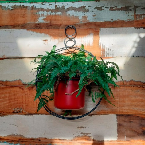Renda Portuguesa Vaso Lata Suporte Argola