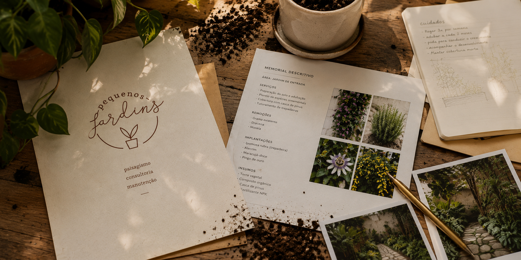 Ambiente com plantas e jardim interno