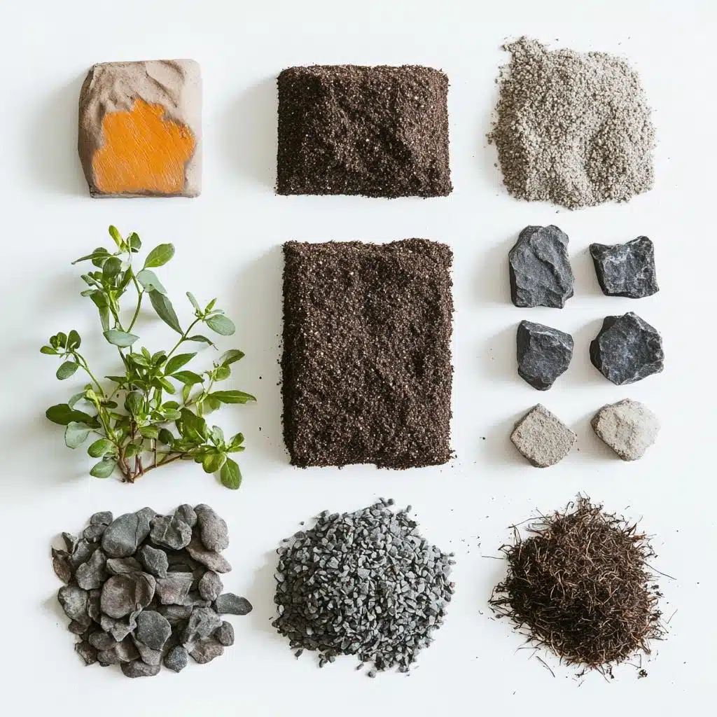 Mãos preparando um vaso com terra